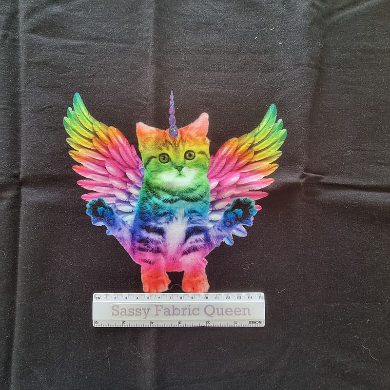 Yoga UniKitty 50cmx50cm panel - French Terry, Cotton