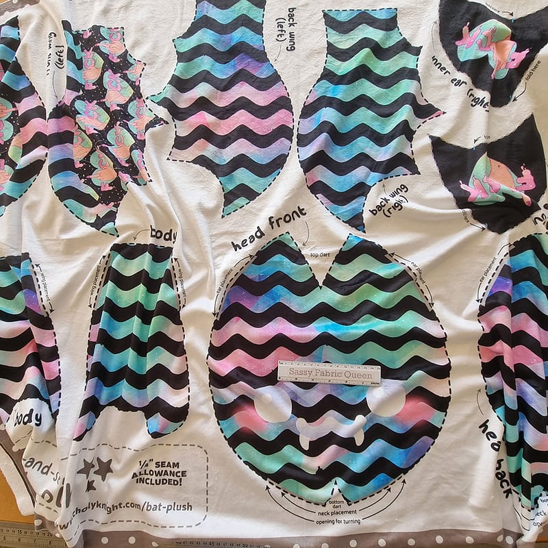 Fuck Bat Plushie cut-and-sew panel OVERSIZED 1meter – Squish